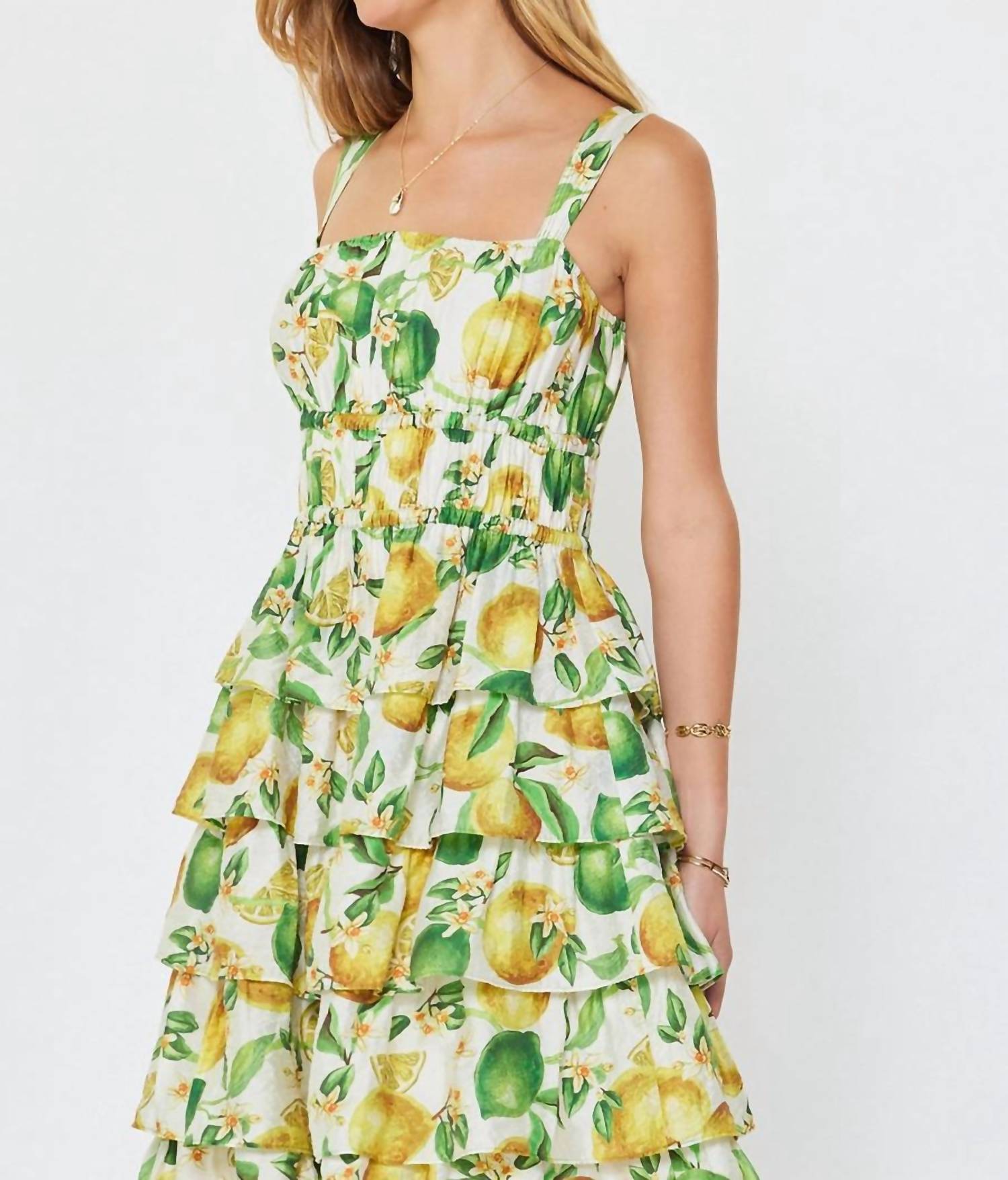 Current Air - Citrus Tiered Midi Dress