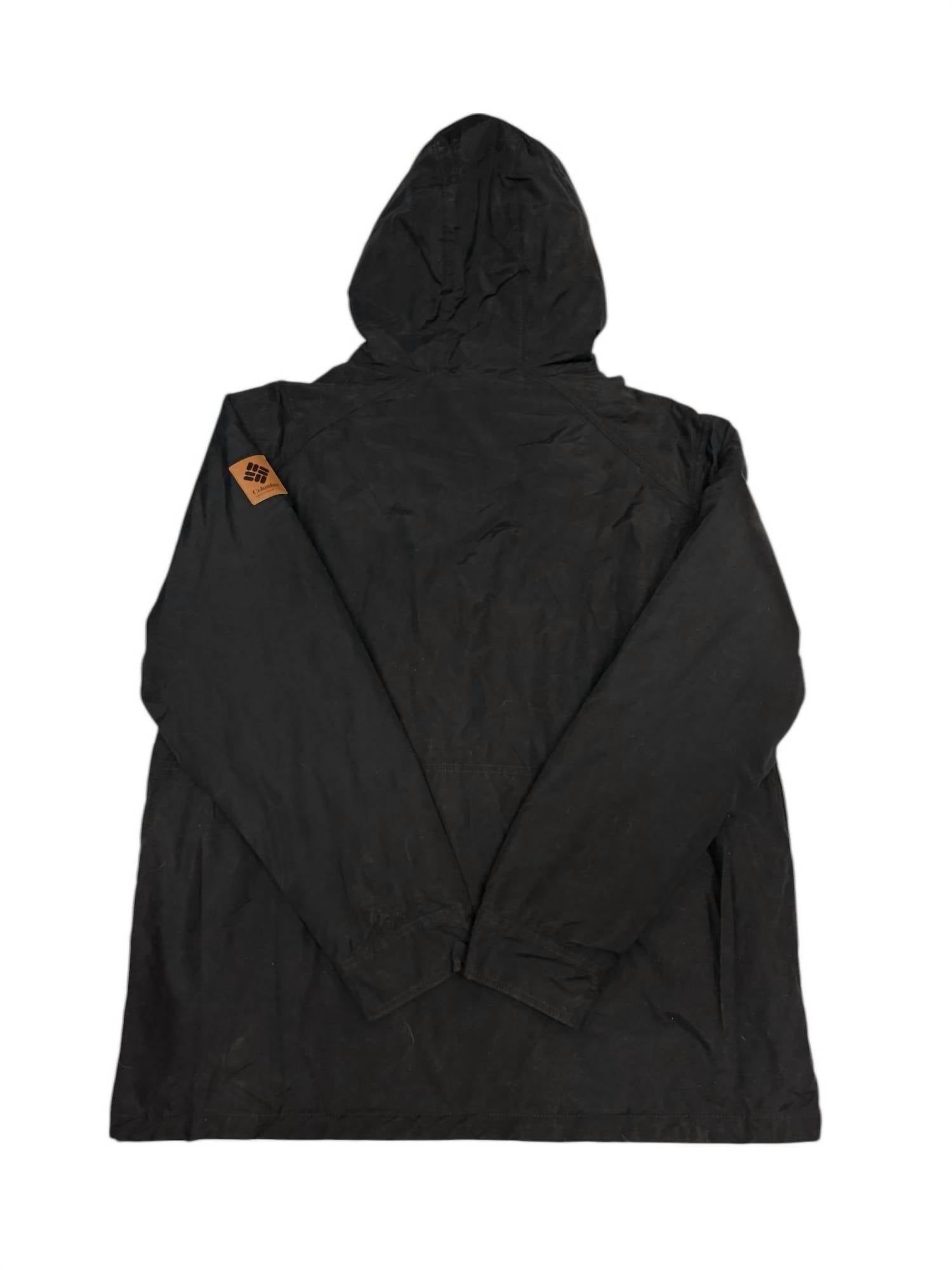 Columbia Men's Hooded Jacket With A Plaid Inner Lining in black - men's jacket - detail view