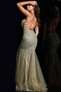 Jovani - Long Formal Sequin Mermaid Prom Dress