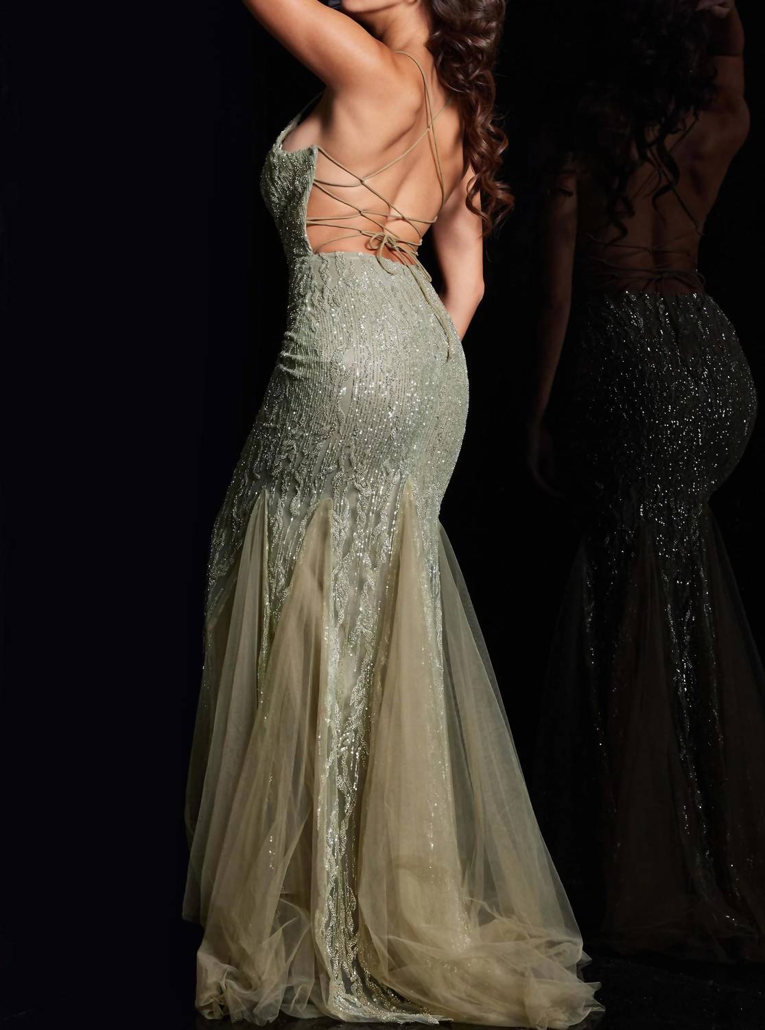 Jovani - Long Formal Sequin Mermaid Prom Dress