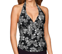 Kallure - Shirred Halter Tankini Top