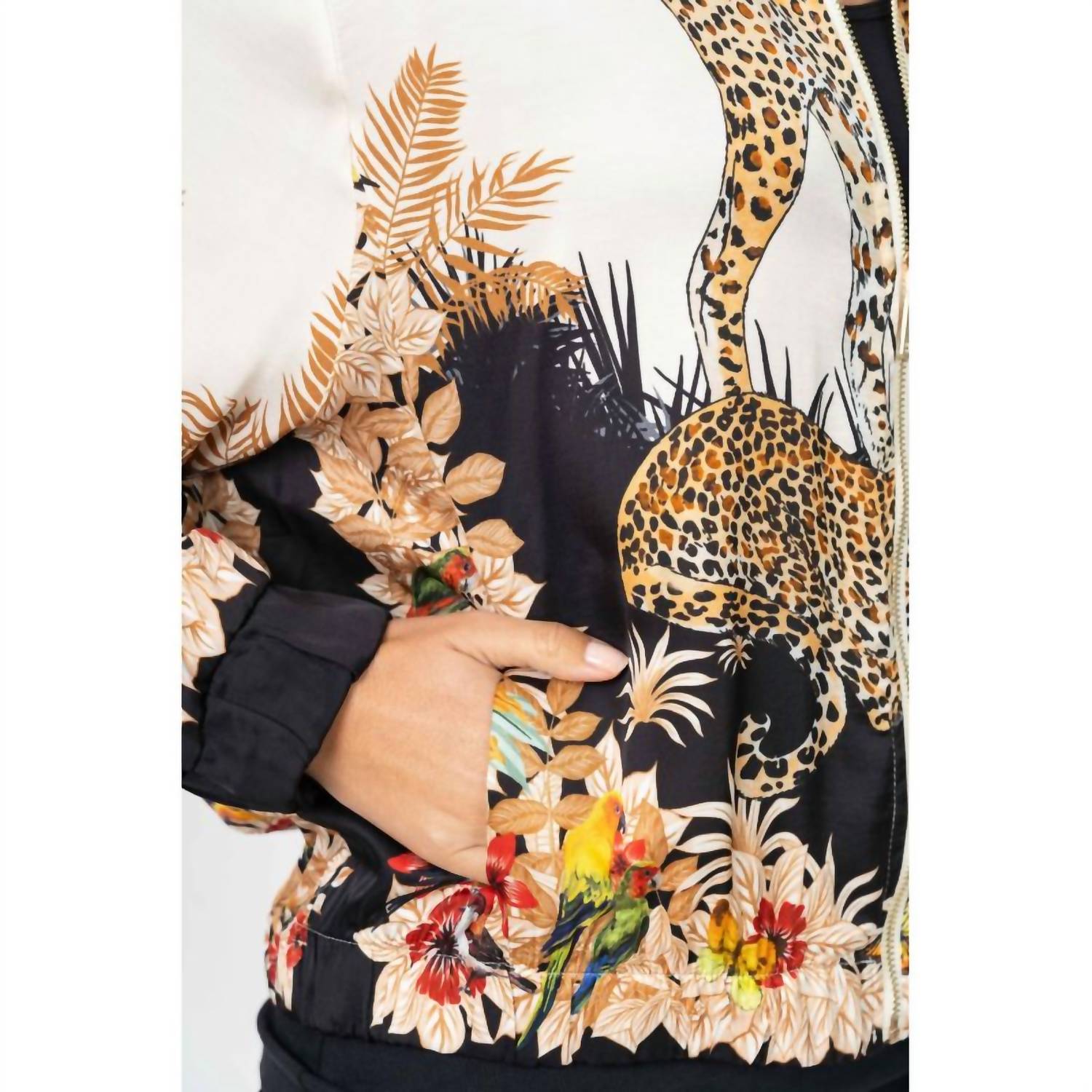 Flora Ashley - Front Zip Silk Jacket