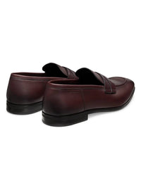 STUART WEITZMAN Men's Simon Criss Cross Loafer in bordo - men's loafer - alternate view