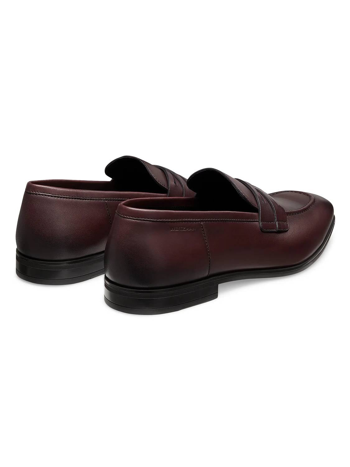 STUART WEITZMAN Men's Simon Criss Cross Loafer in bordo - men's loafer - alternate view