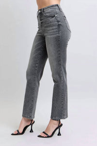 Judy Blue - Rhinestone Detail Straight Jeans