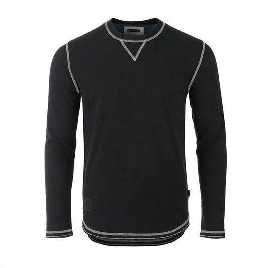 Zimego - Men's Crewneck Raw Cut Edge Vintage Tee