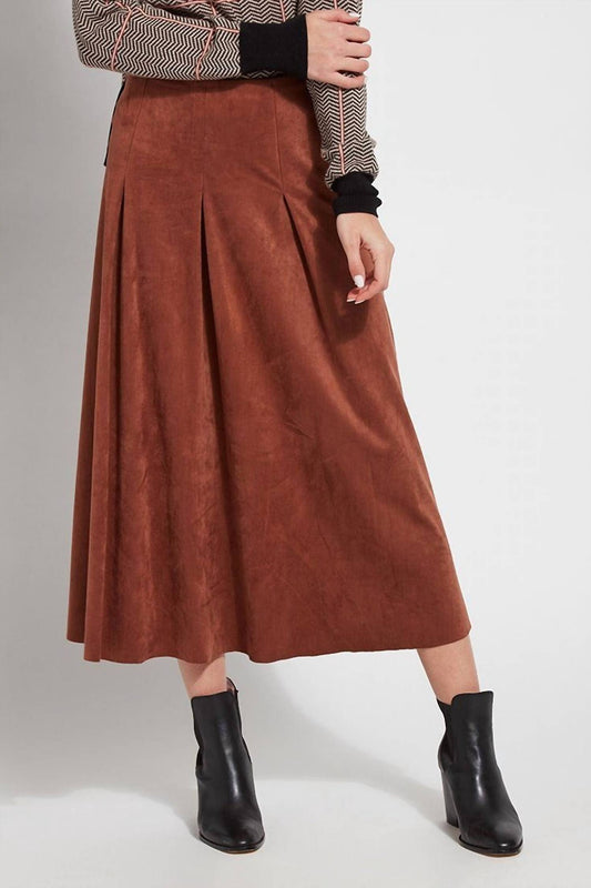 Suede Midi Skirt