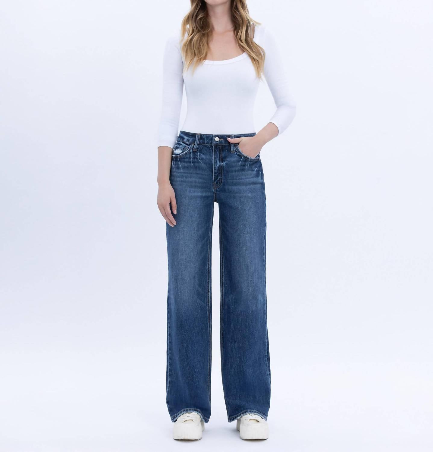 Vervet By Flying Monkey - 90's Super High Rise Wide Jeans