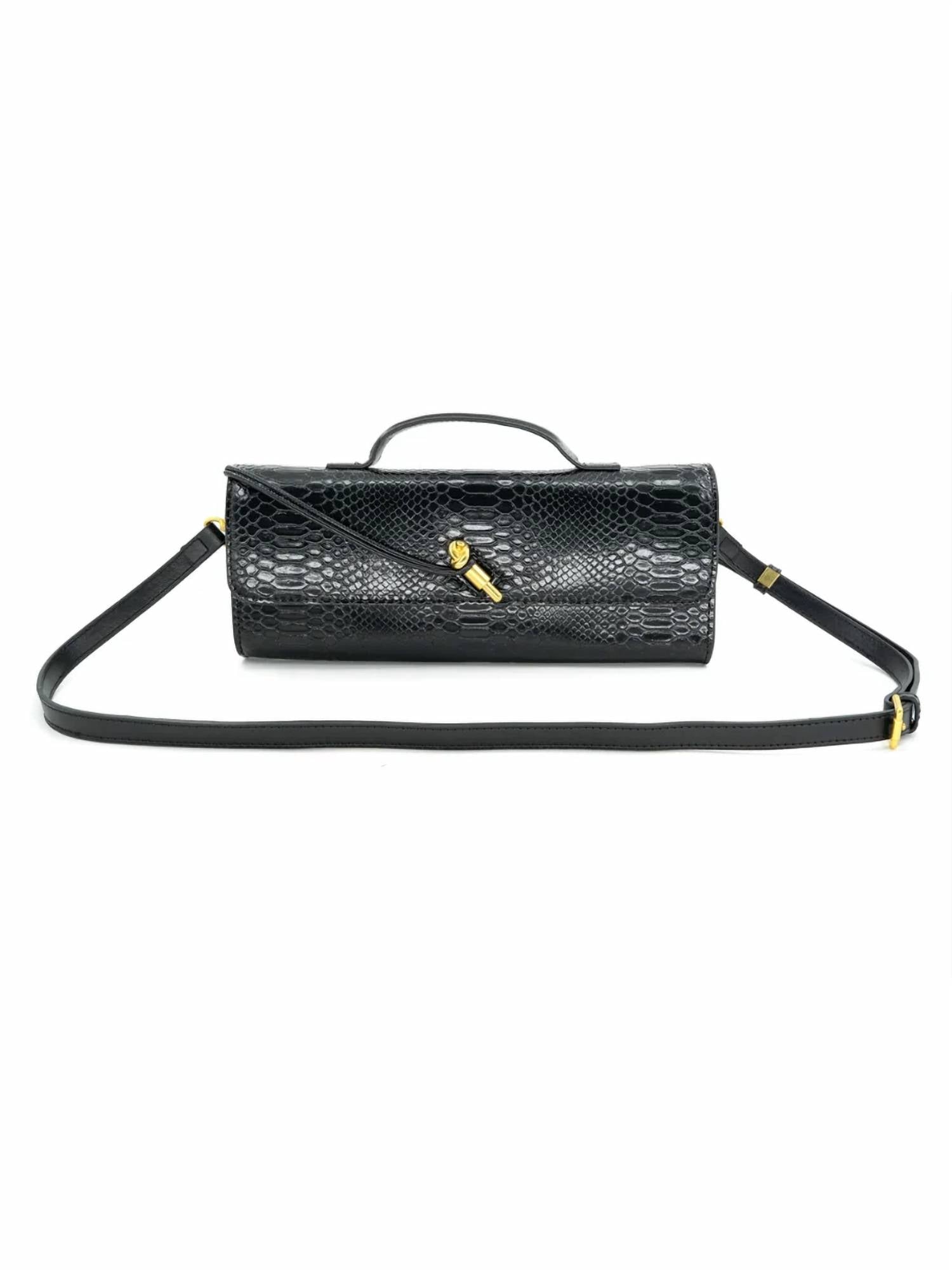 Bc Handbags - Women's Gold Hardware Snake Print Mini Clutch
