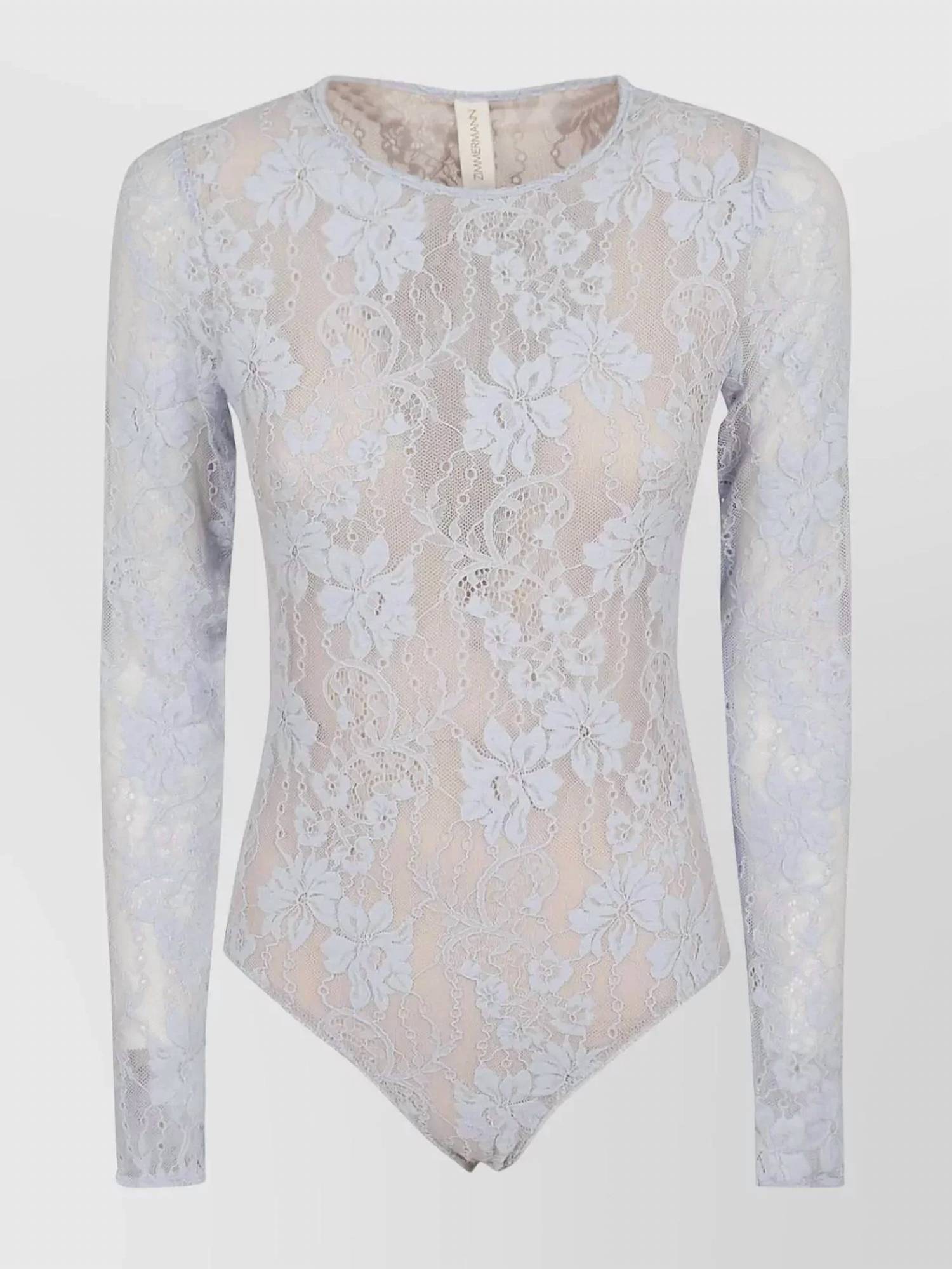 Zimmermann - Lonf Sleeve Lace Bodysuit
