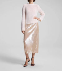 A.L.C. Monroe Soft Sequin Skirt in clear - women's skirt