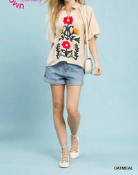 Umgee - Embroidered Boho Top