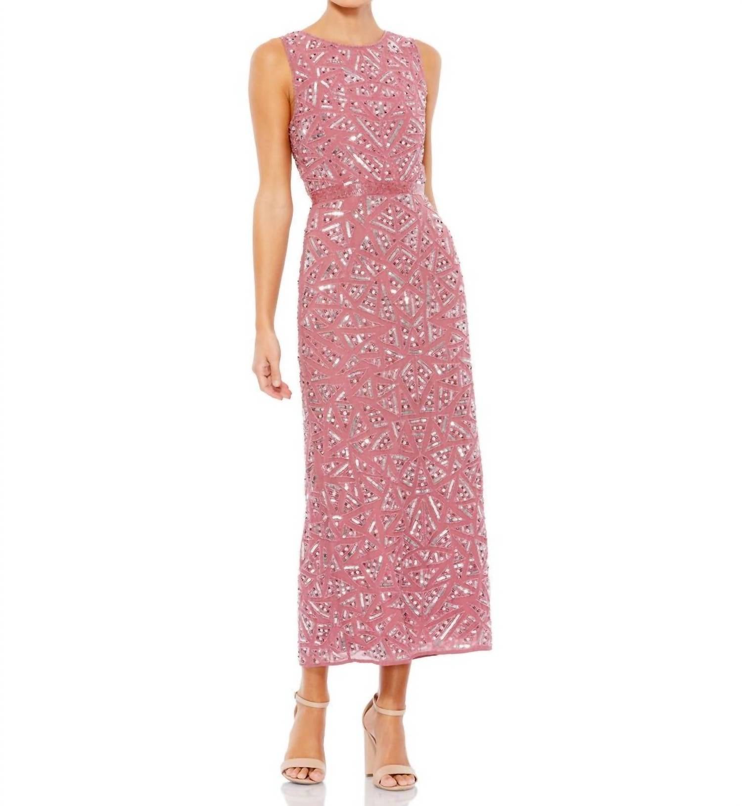 Mac Duggal - Sequin Midi Dress