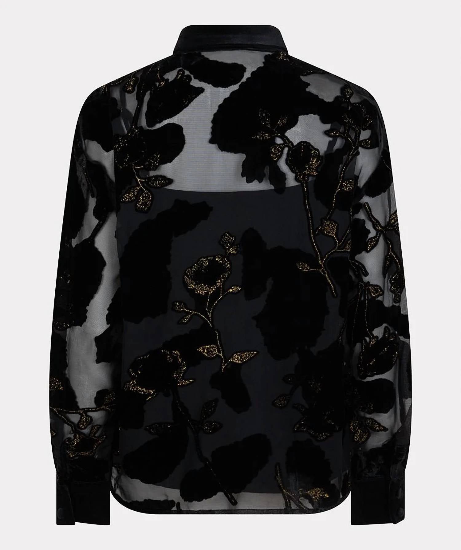 Esqualo - Burnout Flower Blouse