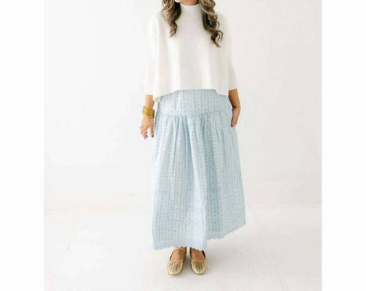 Karlie - Floral Stripe Maxi Skirt