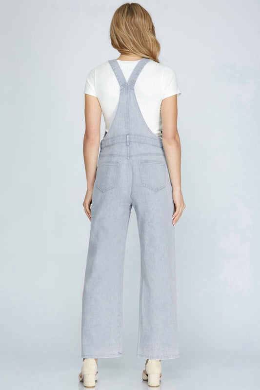 She + Sky - Cotton Twill Overalls