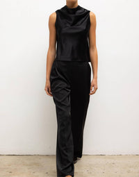 LESET Barb Shell Sleeveless Top in black - women's blouse - alternate view