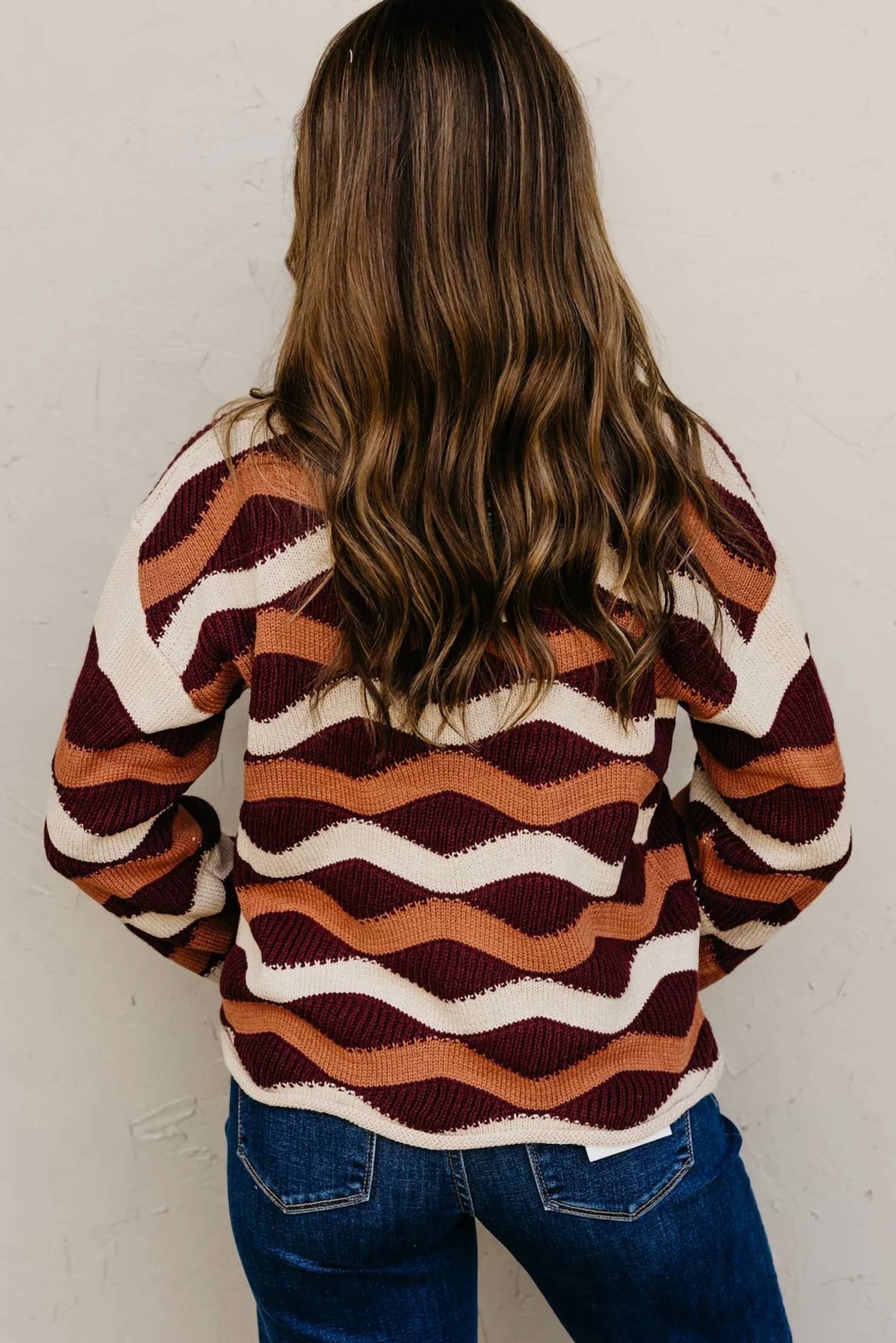She + Sky - Wavy Stripe Sweater