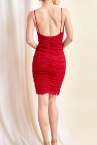 Red Lace Mini Dress