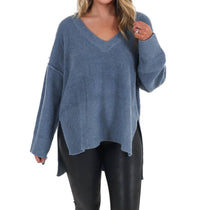 Mustard Seed - Laidback Daze Oversized V-Neck Sweater