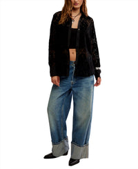 Free People Faith Button Down Shirt in black - women's shirt - view 5