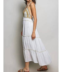 Pol - Women's Grecian Goddess Maxi Dress