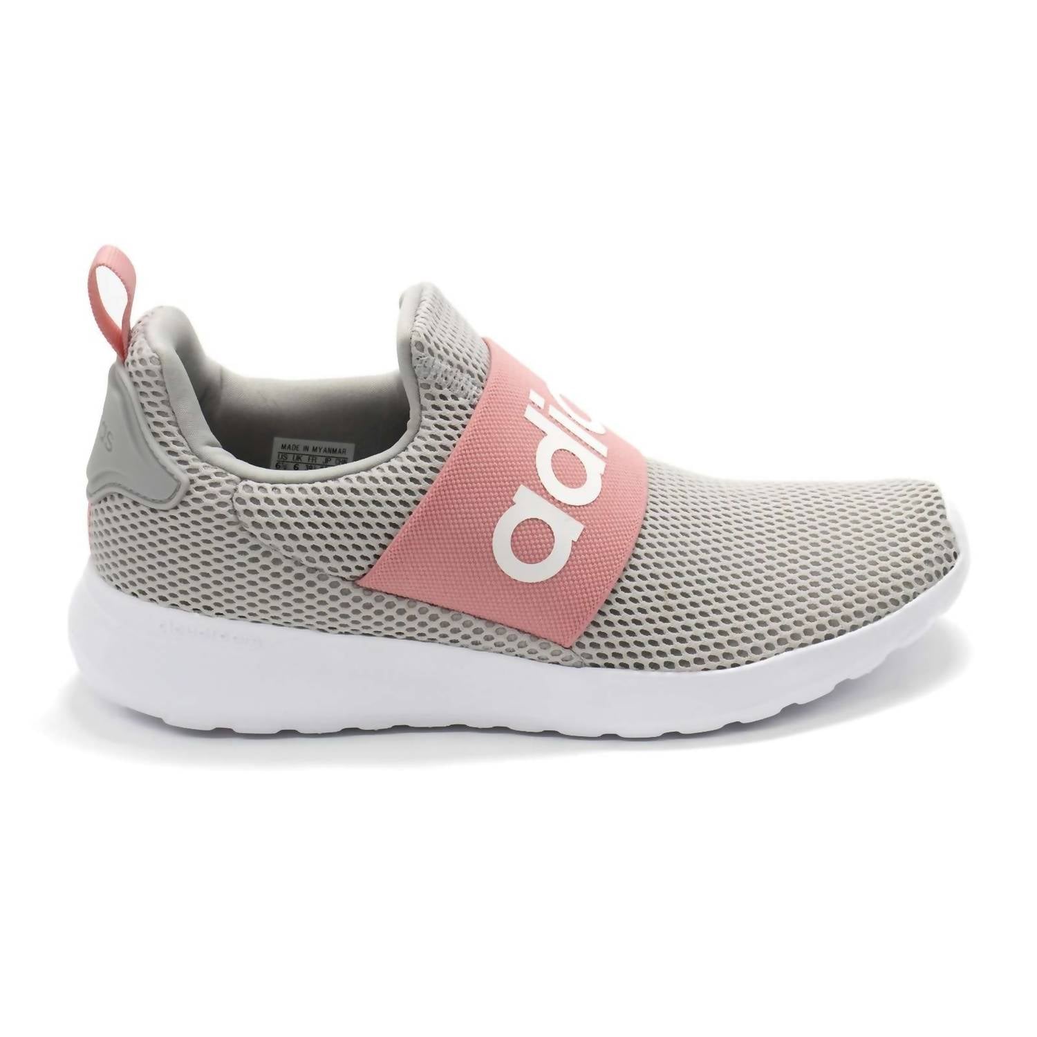 adidas Girl's Lite Racer Adapt 4.0 Running Shoes in grey - kids' sneaker - detail view