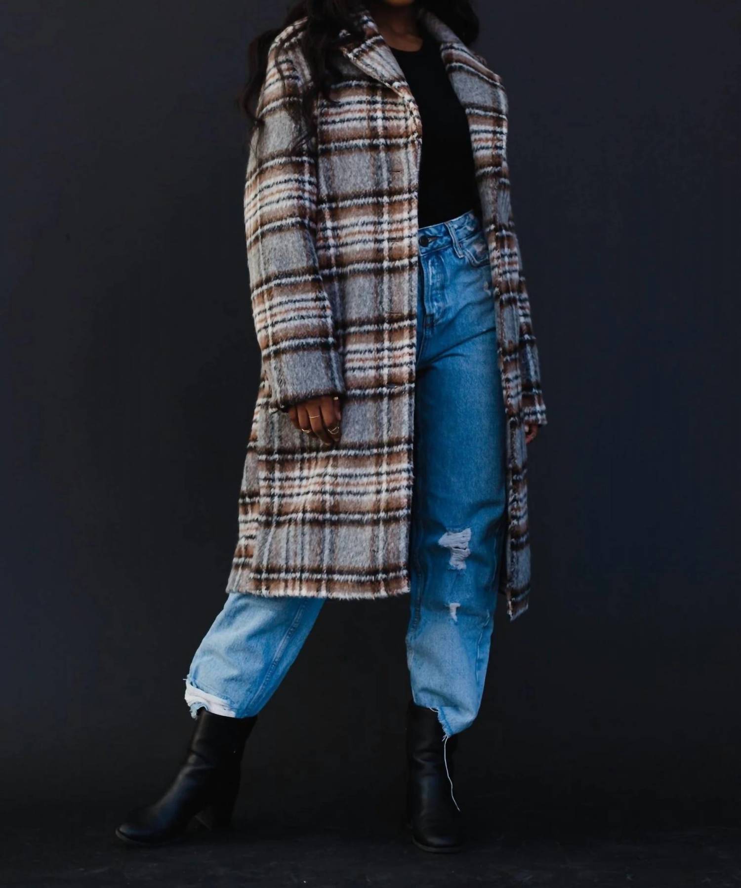 Panache Apparel - The Plaid Coat