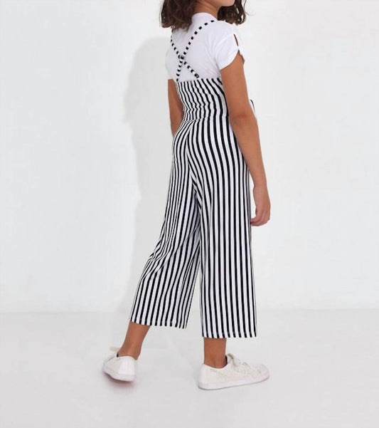 Mayoral - Kids Stripes Tie Waist Jumpsuit