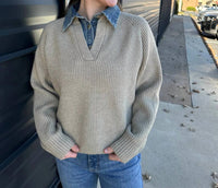 Line And Dot - Teena Long Sleeve Textured Sweater