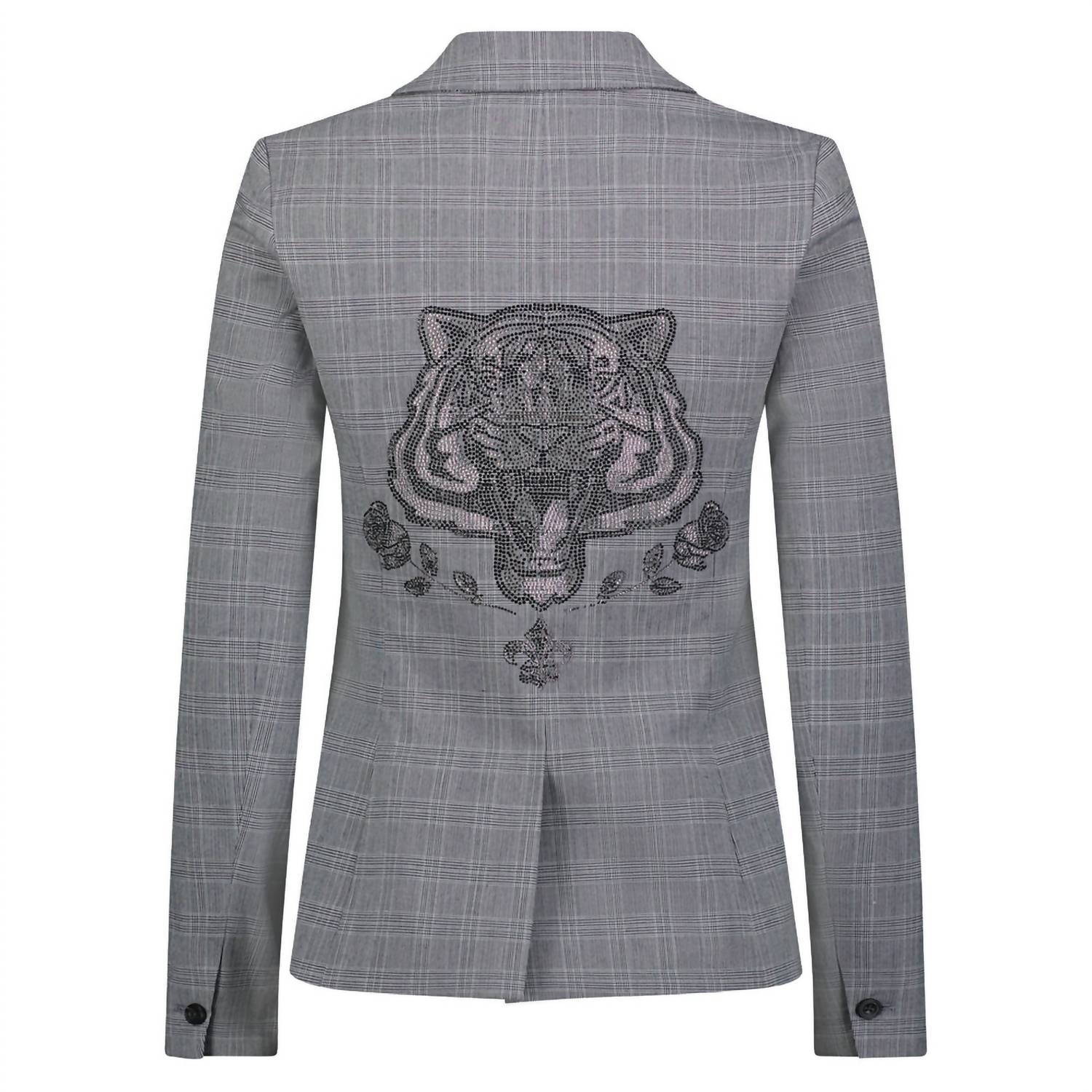 Hipchik - Tiger Black Plaid Blazer