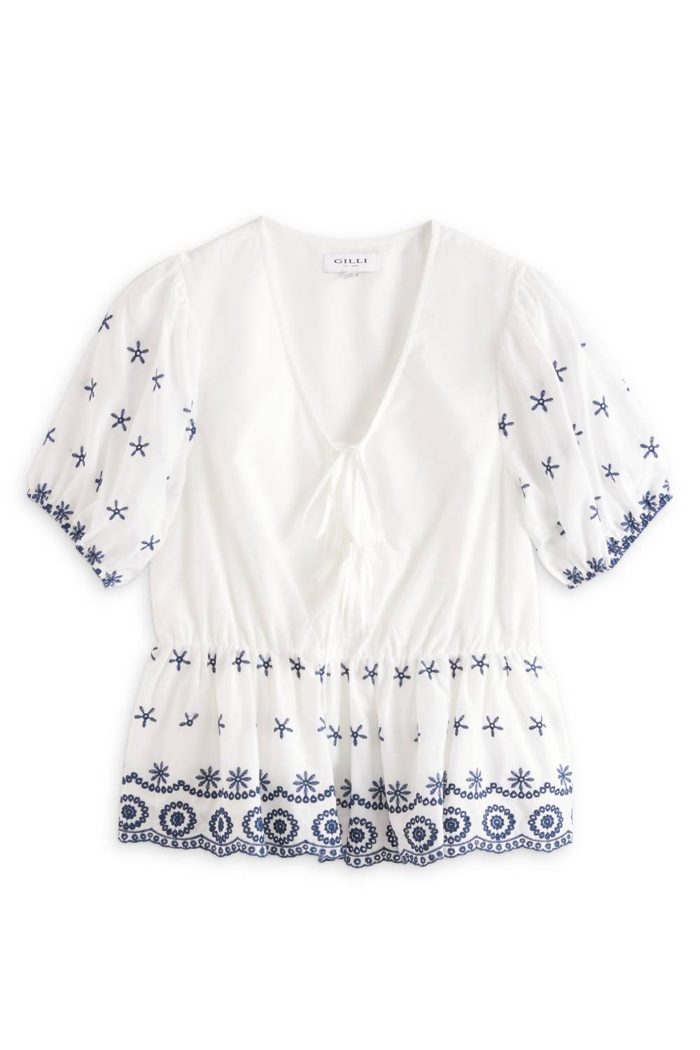 Gilli - Women's Ully Peplum Tie Blouse