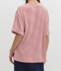 Entro - Wave Textured Short Sleeve Top