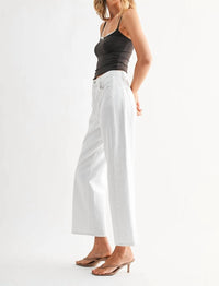 JUST BLACK DENIM Slim Barrel Jean in white - women's jeans - alternate view