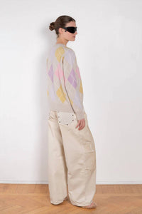 &Daughter - Argyle Crew Lambswool Sweater