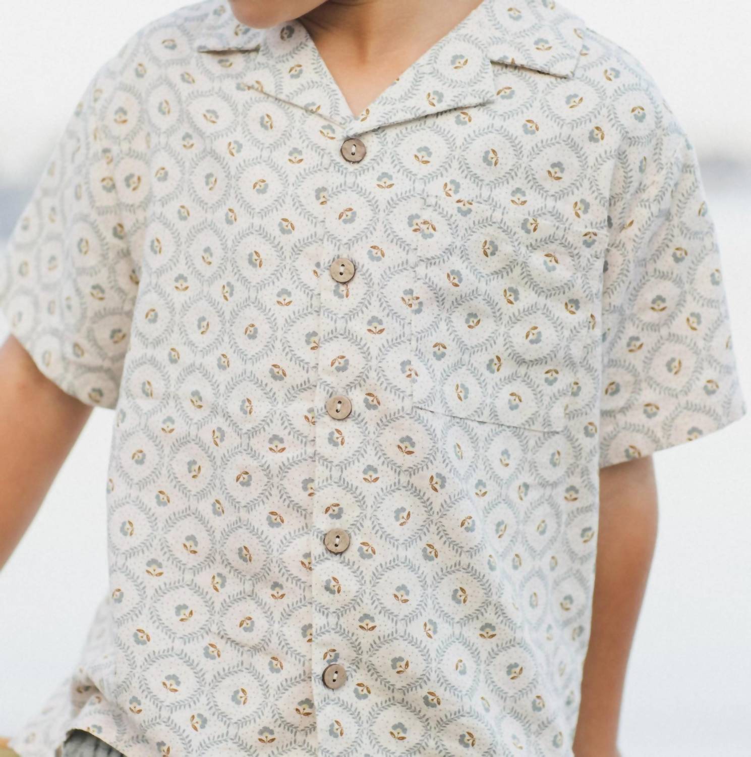 Rylee + Cru - Kid's Lapel Collar Fleur Shirt