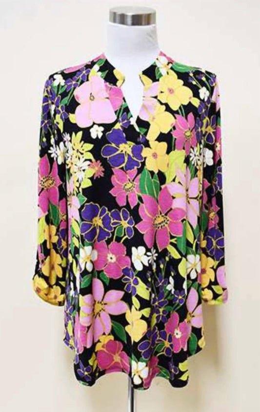 Dear Scarlett - Women's Floral Print Lizzy Top