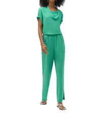 Joseph Ribkoff Matching Pant And Top Set in garden green - women's sleepwear - detail view