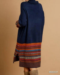 Style U - Giselle Fair Isle Turtleneck Knit Dress