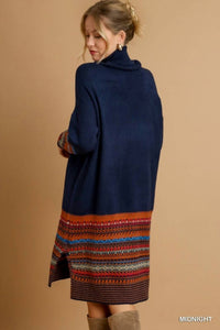 Style U - Giselle Fair Isle Turtleneck Knit Dress