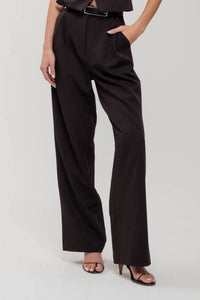 The Workshop Studio - PLEATED WIDE LEG DRESS PANTS