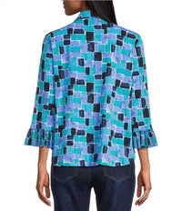 Multiples - Printed Slub Jersey Knit Top