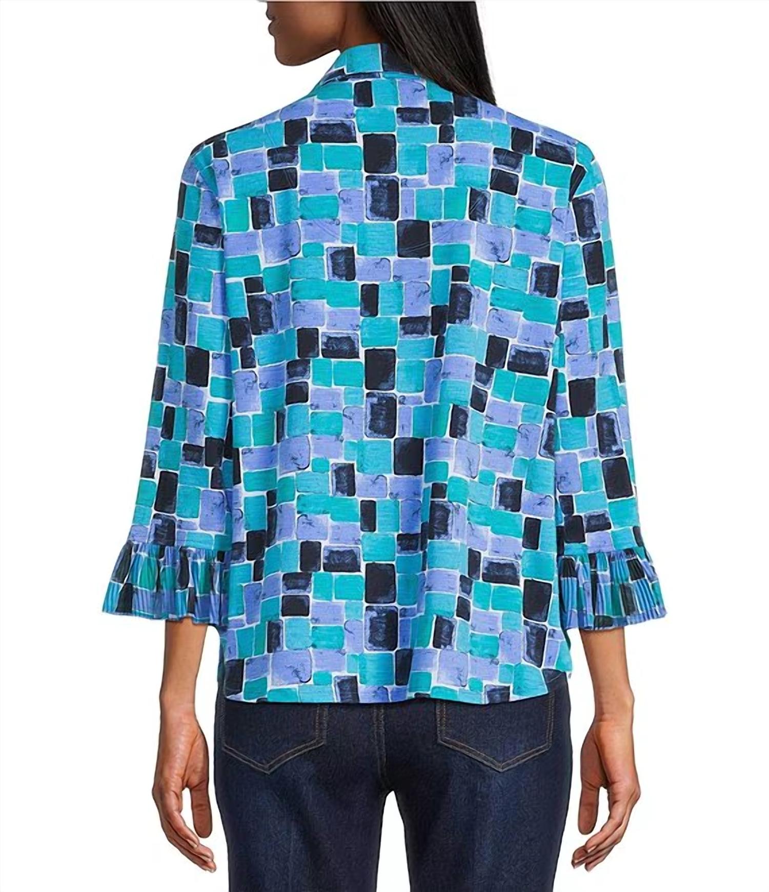 Multiples - Printed Slub Jersey Knit Top