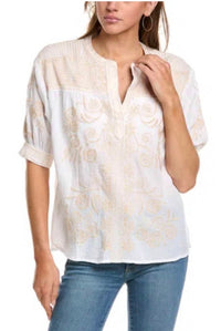 Johnny Was - Puff Sleeve Henley Blouse