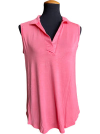 Heimish Usa - Mandarin Collar Sleeveless Top