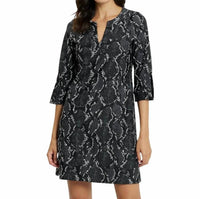 JUDE CONNALLY Megan Dress in black snakeskin - women's dress