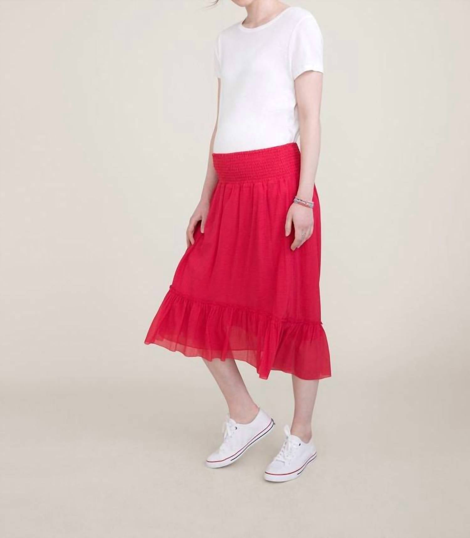 Hatch - The Jelena Crinkled Midi Skirt