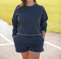 Entro - Sammi Stitch Long Sleeve Top And Shorts Set