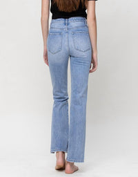 Vervet By Flying Monkey - Super High Rise Straight Ankle With Slit Detail Jeans