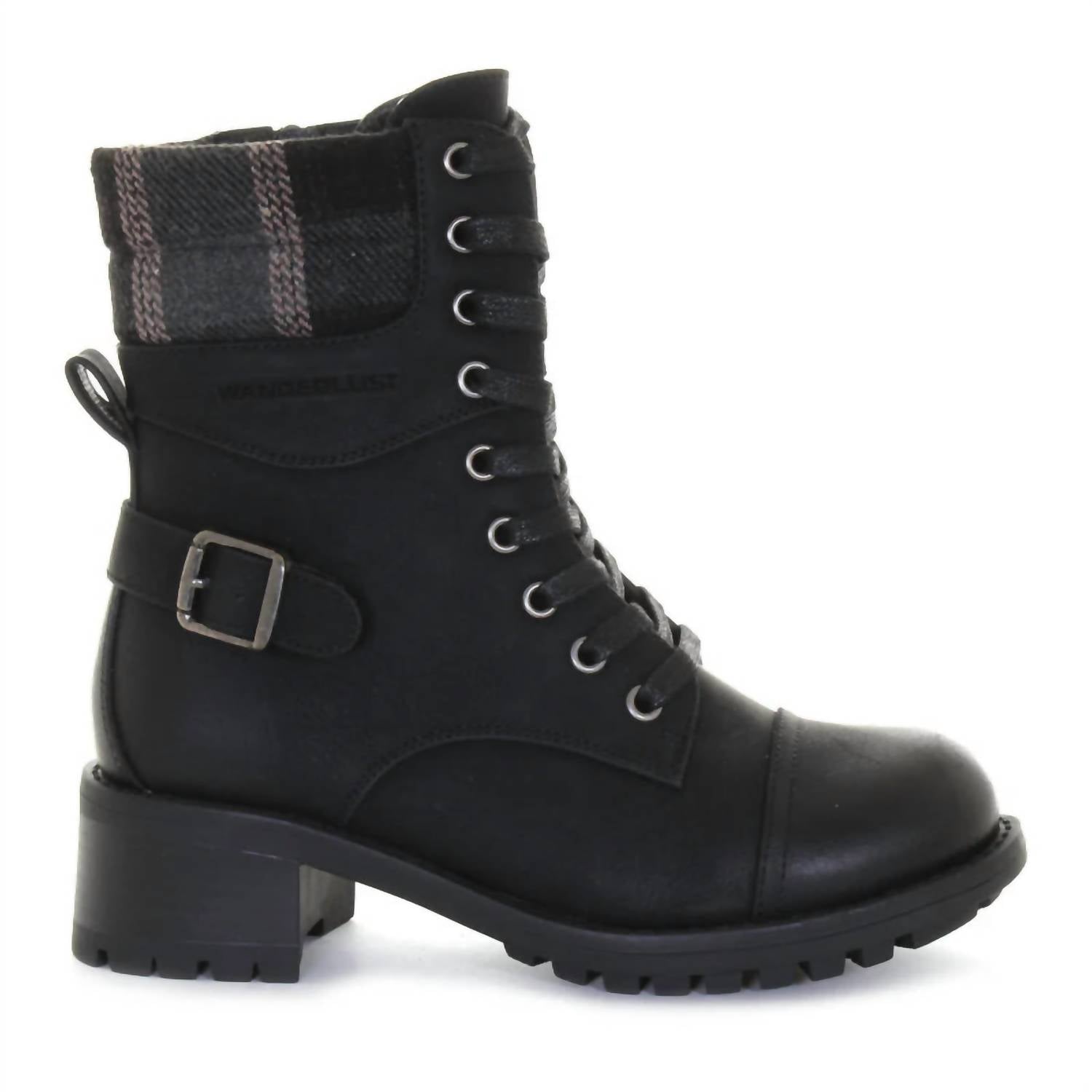 Wanderlust Women's Serena Mid Waterproof Boots in black - women's shoe - detail view